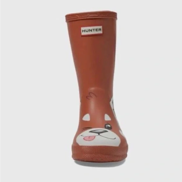 Hunter Kids First Classic Panda Wellington Boots Red Panda Face - Picture 4 of 15
